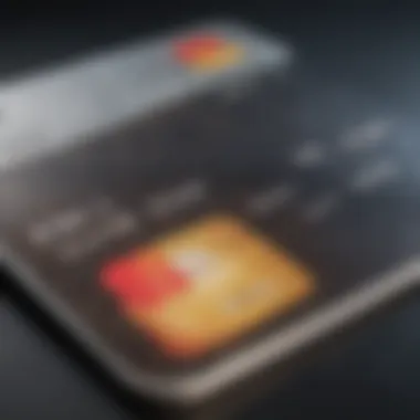 Close-up of a credit card with glossy finish highlighting rewards