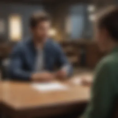 Personalized Loan Options A credit union representative discussing loan options with a member