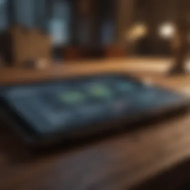 Risk Management Insights An analysis of risk management strategies on a digital tablet