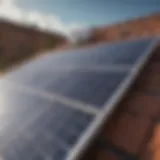 A solar panel installation showing signs of neglect and decay