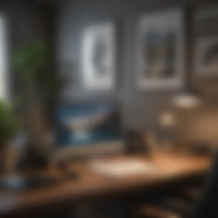 A serene home office setting promoting work-life balance