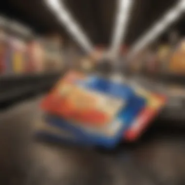Diverse Rewards of Grocery Credit Cards A collection of credit cards showcasing various rewards