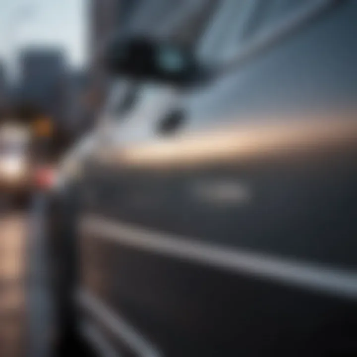 An Uber logo displayed on the side of a vehicle, highlighting brand identity.