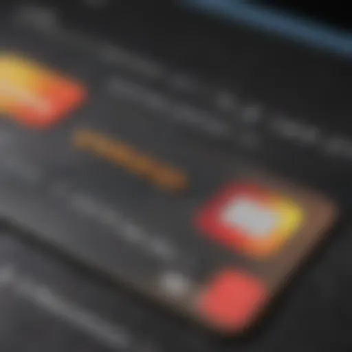 A close-up of a prepaid debit card with a digital interface in the background