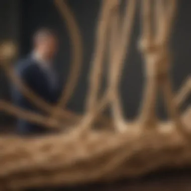 Understanding Financial Distress Visual representation of financial distress through tangled ropes.
