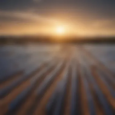 A landscape showcasing solar farms contributing to energy independence